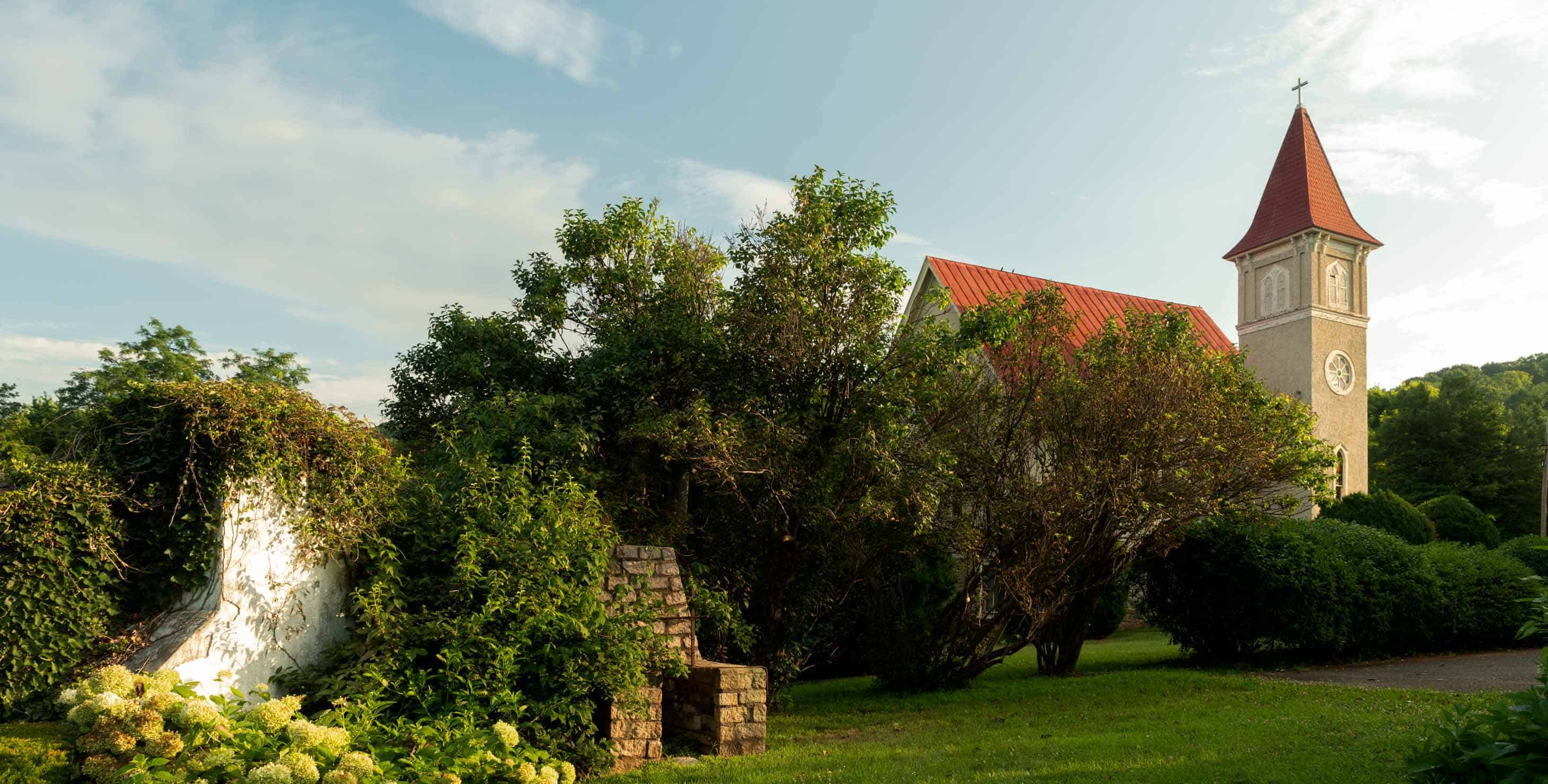 Exterior of the Chapel on a sunny afternoon